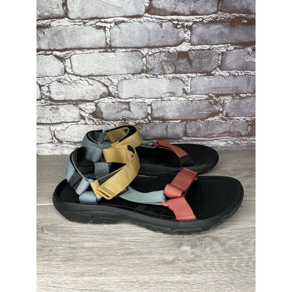 Teva Hurricane XLT2 Earth Pink Blue Yellow Nylon Hiking Strap Sandals Men Sz 12M - Picture 4 of 16